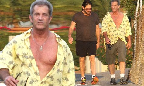 Mel Gibson Bares His Chest As He Power Walks The Hills Of Malibu
