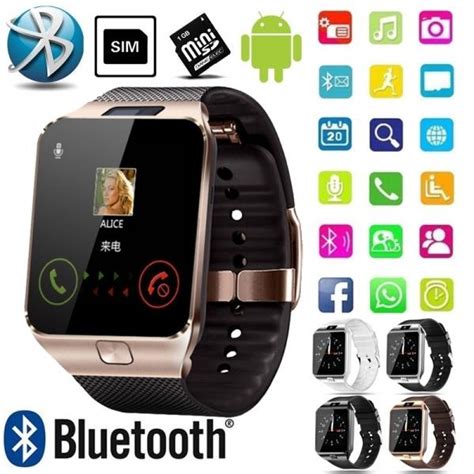 Dz09 Bluetooth Smart Watch Android Phone Call Gsm Support Sim Tf Card