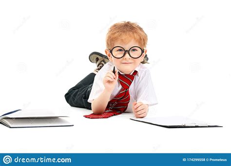 Developing Training Of Geeks Stock Photo Image Of Focused Schoolboy