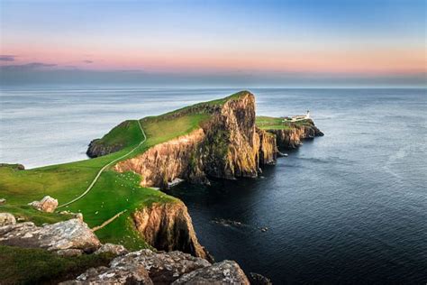 Neist point lighthouse has been located there since 1909. Neist Point lighthouse after Sunset | Lighthouse, Sunset ...