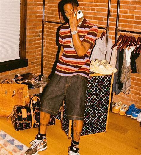 Spotted Travis Scott Flexes Lv Luggage Collection In Vivienne Westwood