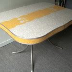 Yellow Formica Table On Vintage Design Seeur