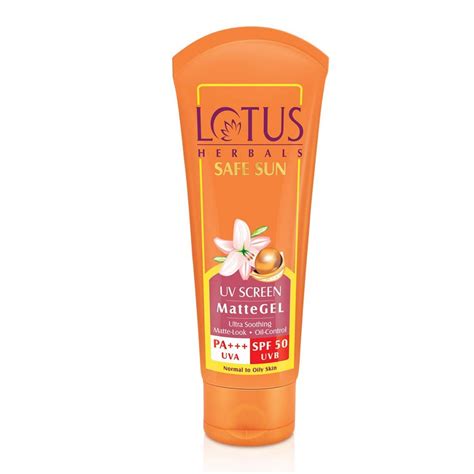 Buy Lotus Safe Sun Uv Screen Matte Gel Sunscreen Spf 50 100 Gram Online From
