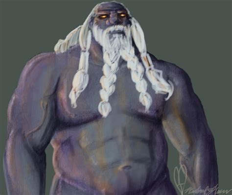 His death also symbolizes how something that is ugly and chaotic can be reformed and reimagined into something beautiful. Ymir the Frost Giant by AnimeMan90 on DeviantArt