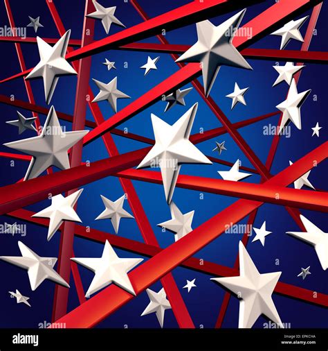 American Stars And Stripes And United States Three Dimenaional Flag