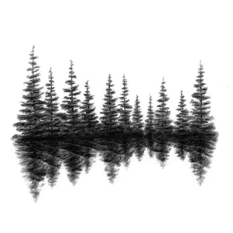 Tree Tattoo Drawn Pine Tree Silhouette 9 1280 X 1280