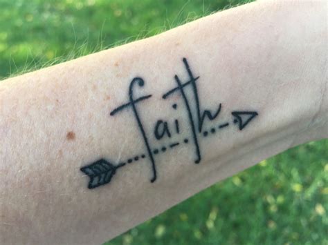 Faith And Arrow Tattoo Arrow Tattoos Arrow Tattoo Tattoos