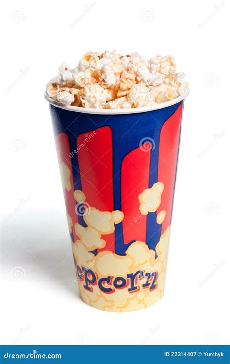Tall Bowl With Popcorn Stock Image Image Of Kernel Eating 22314407