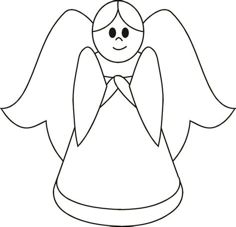 Simple Christmas Angel Clipart Black And White Clip Art Library