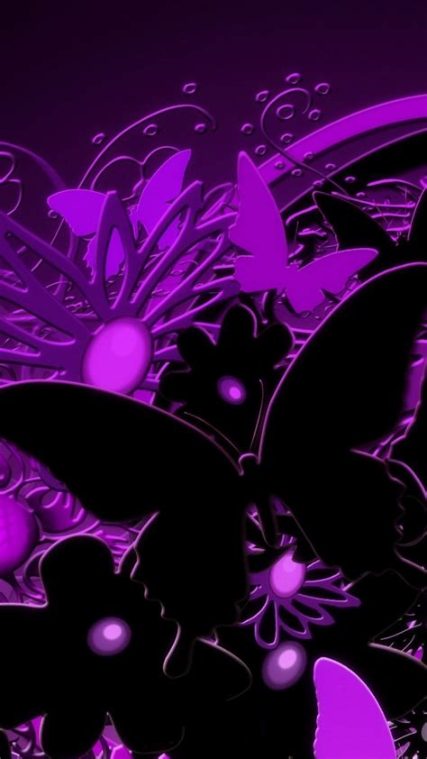 3d Purple Butterfly Iphone Wallpaper Best Iphone