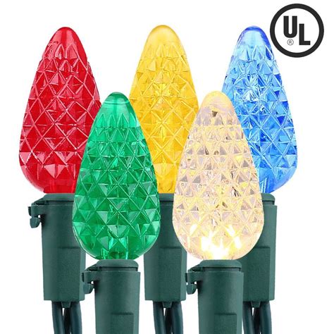 Brizled Led Christmas String Lights Faceted C5 Led 70 Led 1725ft Mini