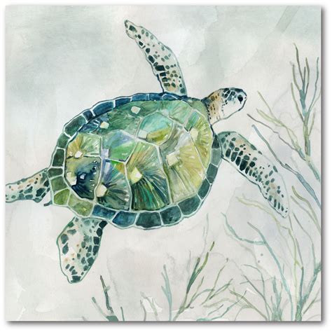 Courtside Market Sea Turtle I X Gallery Wrapped Canvas Wall Art