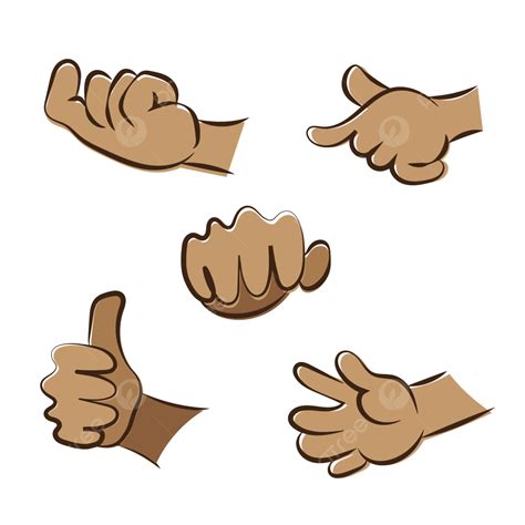 Hand Gesture Cartoon Vector Hd PNG Images Dark Color Hand Gestures