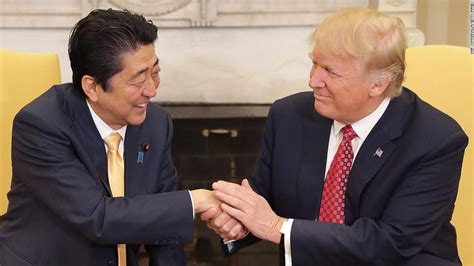Trump Shakes Japanese PM S Hand For 19 Seconds CNN Video