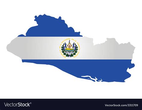 El Salvador Flag Royalty Free Vector Image Vectorstock