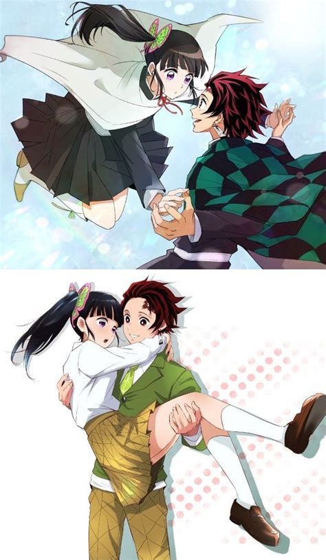 Tanjiro And Kanao Cómics De Gato Personajes De Anime Imagenes Animadas