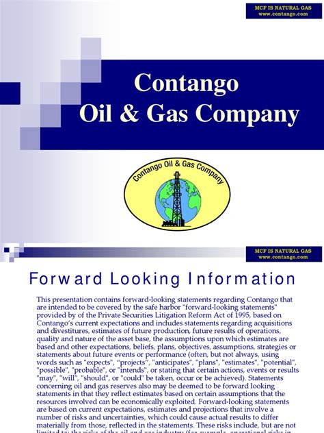 Contango Oil & Gas Co. Presentation | Risk | Petroleum
