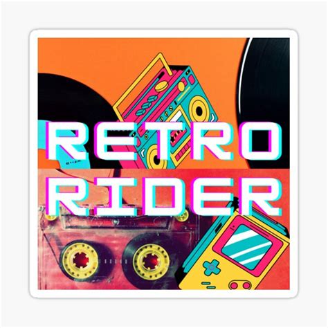 Retro Rider Sticker By Bentleyhue Redbubble