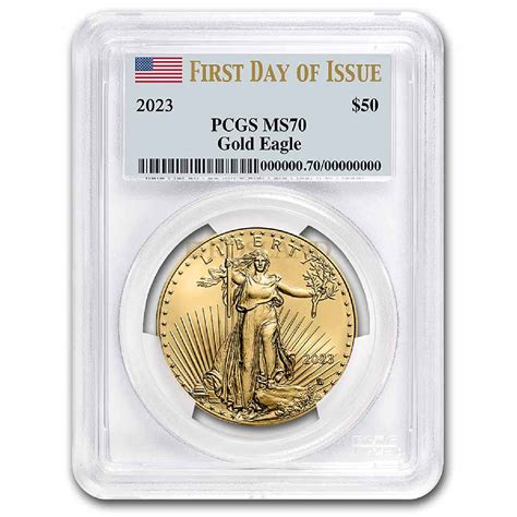1 Unze Goldmünze American Eagle 2023 Pcgs Ms 70 First Day Of Issue
