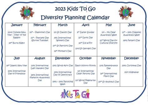Free Printable Diversity Calendar 2024
