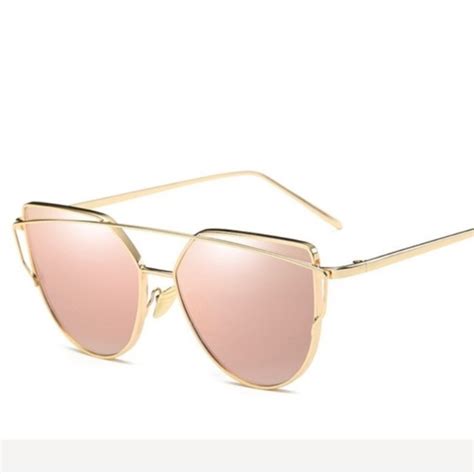 accessories rose gold cat eye sunglasses poshmark