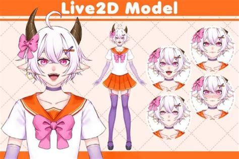 Sketch Vtuber Live D Model Facerig Character Design Ready To Rig By