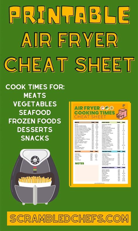 ultimate guide to air frying with printable cooking times cheat sheet hot sex picture
