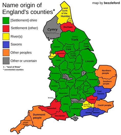 Name Origin Of English Counties Vivid Maps