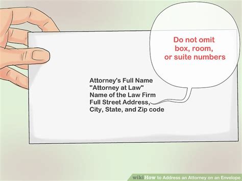 Write attention: above the recipient's address but below the name of the company or department. How to Address an Attorney on an Envelope: 13 Steps