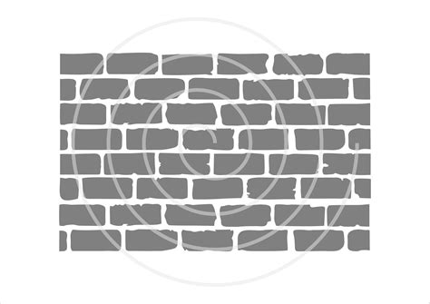 Brick Wall Stencil Digital File Etsy