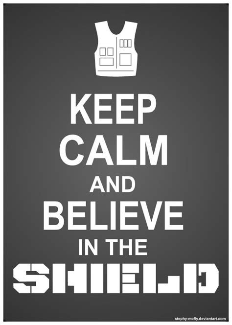 A Black And White Poster With The Words Keep Calm And Believe In The