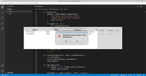 Membuat Aplikasi Crud Dengan Tkinter Python Python Ediweb Dev