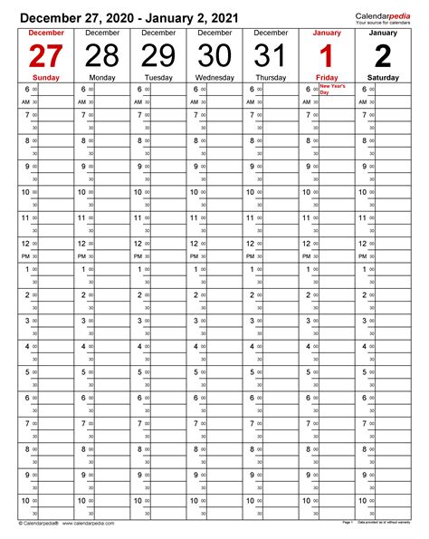 This website shows every (annual) calendar including 2021, 2022 and 2023. Weekly Calendars 2021 for Word - 12 free printable templates