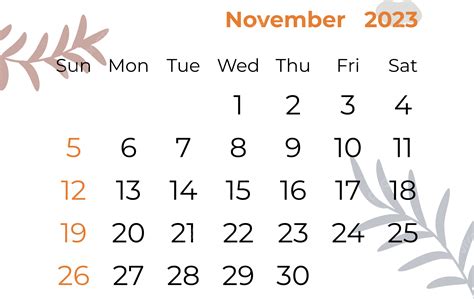 Calendario Noviembre 2023 Png Calendario Noviembre 2023 Png Y