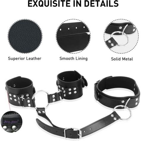 bdsm tools neck to wrist restraints kit sexy slave frisky beginner behind back handcuffs collar