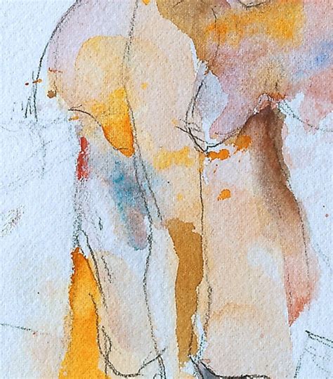 Woman Nude Watercolor Fine Art Digital Print By Vernongrantfineart