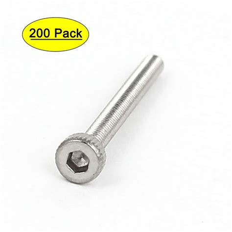 100 Pcs M2x25mm Stainless Steel Hex Key Socket Head Cap Machine Screws