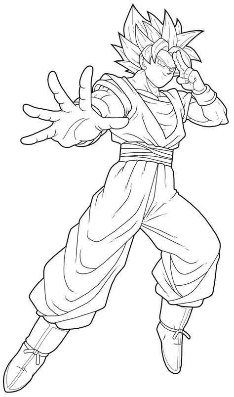 Songoku Dragon Ball Z Kids Coloring Pages
