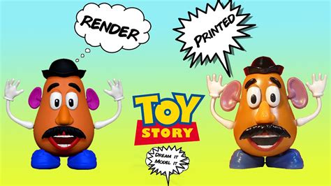 3d Model And Print Of Mr Potato Head Toy Story Youtube