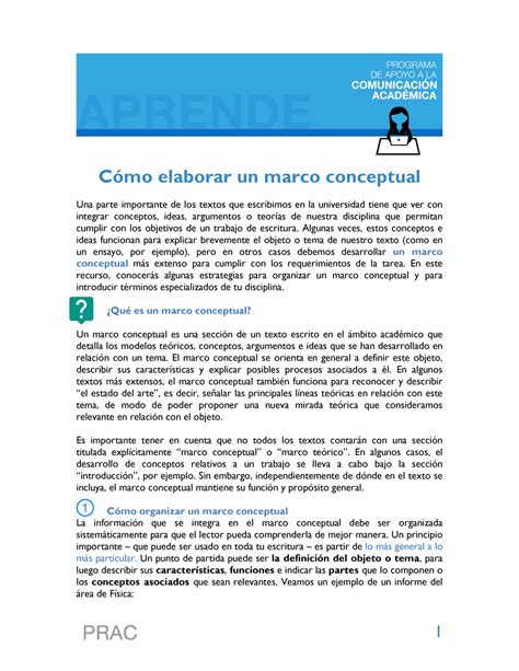 15 Como Elaborar Un Marco Conceptual Cómo Elaborar Un Marco