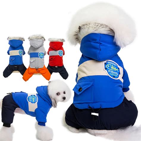 Windproof Dog Winter Clothes Down Cotton Coat Pet Jacket Warm Dog