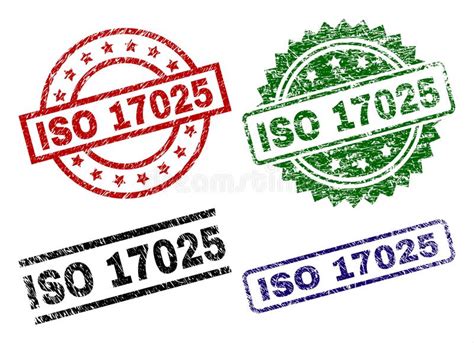 Grunge Iso 17025 Certified Rectangle Stamp Stock Vector Illustration