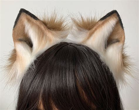 Faux Fur Fox Ear Wolf Ear Realistic Cat Ear Headband Animal Etsy
