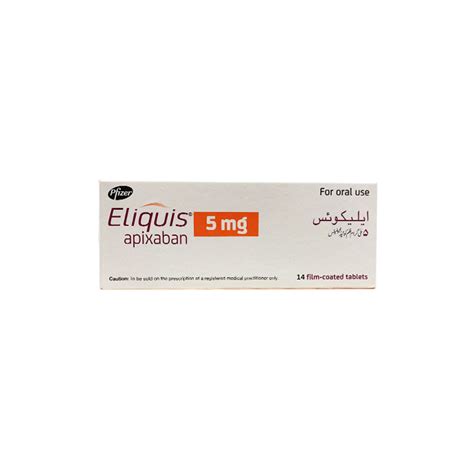 Eliquis 5mg Tab 14s Hlh Pharmacy