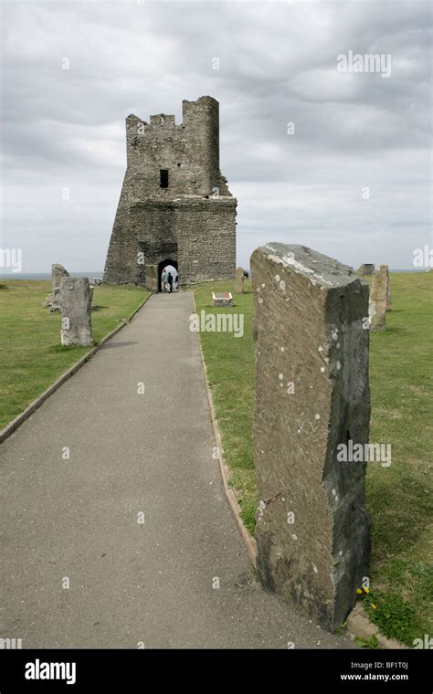 Town Of Aberystwyth Wales The Ruined 13th Century Ruined Remains Of