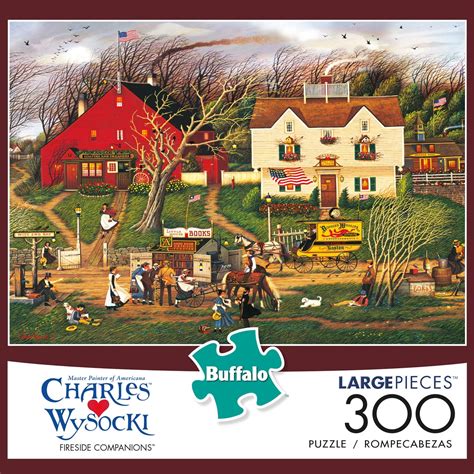 Buffalo Games Charles Wysocki Fireside Companions 300 Pieces Jigsaw