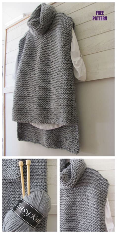 Easy Knit Women Sweater Vest Free Knitting Pattern Artofit