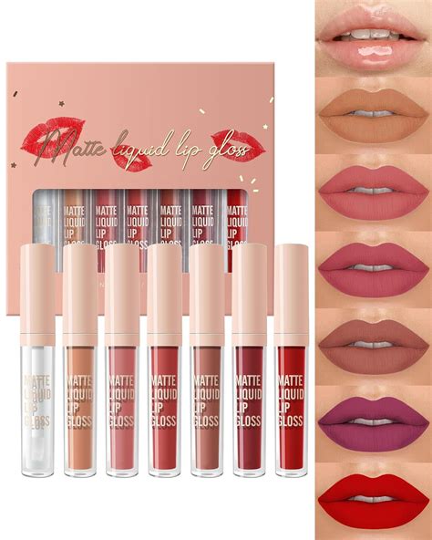 Amazon Com Pcs Matte Liquid Lipstick Lip Plumper Makeup Set Nude