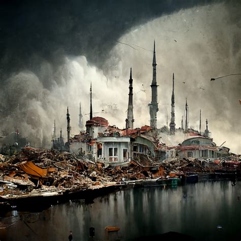 Yapay Zekanın Yaptığı Büyük Bir Deprem Sonrası İstanbul Tablosu r