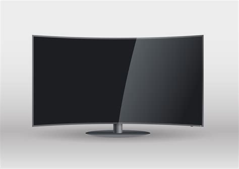 Curved Black Blank Screen Smart Tv 378618 Vector Art At Vecteezy